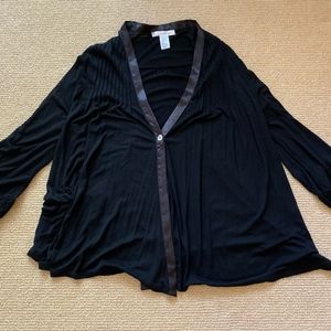 Women's Love Notes Black Cardigan, Size Medium